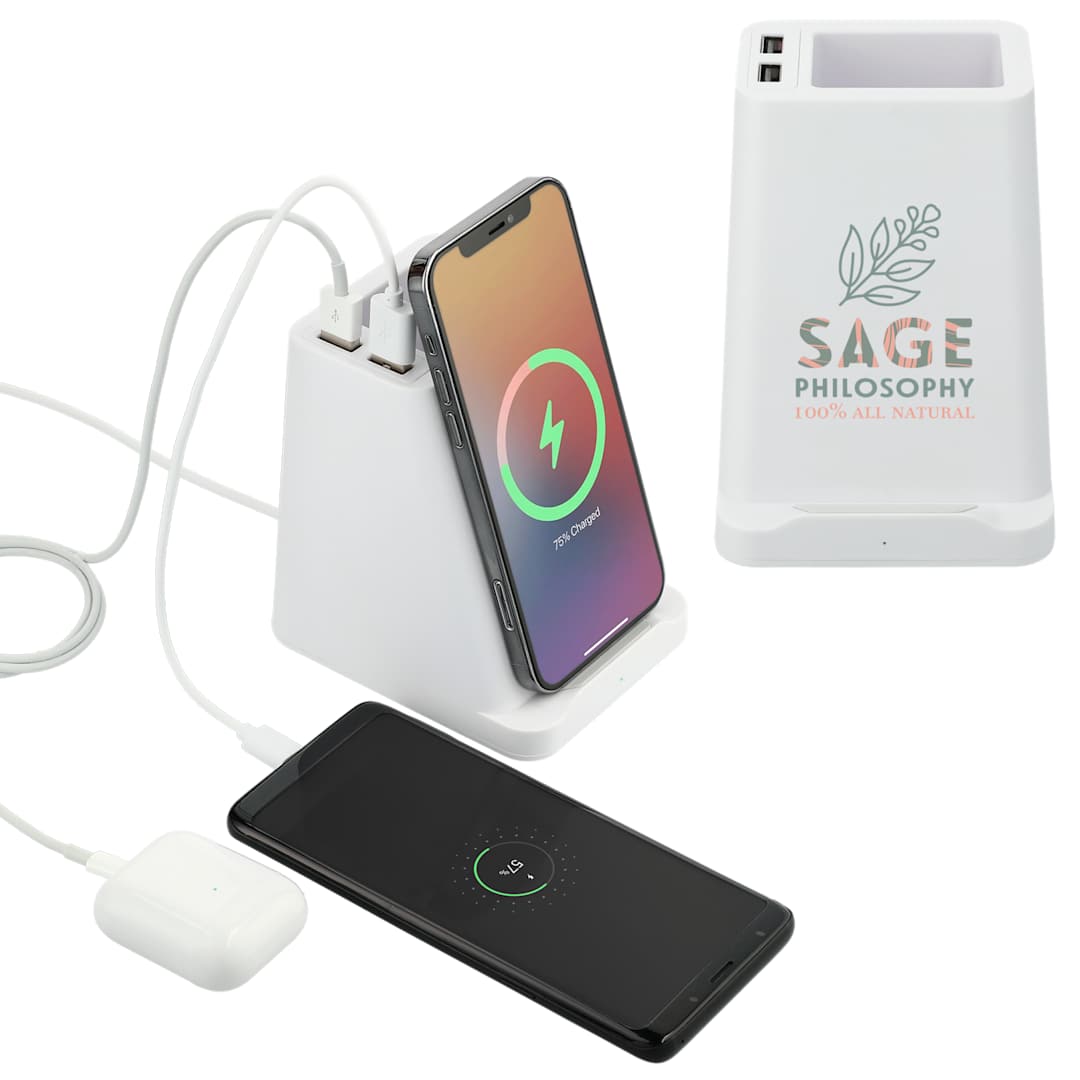 Wireless Charger Pen Holder/Dual Outputs