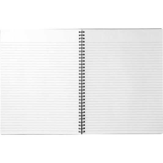 Front View of Black FSC® Mix 8.5" x 11" Lg Business Spiral Notebook