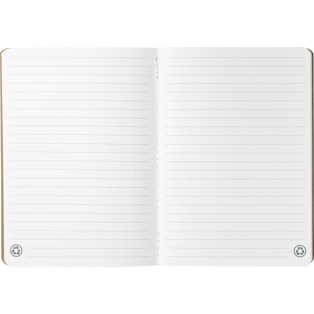 Front View of Natural FSC® Mix 5" x 7" Recycled Pocket Notebook