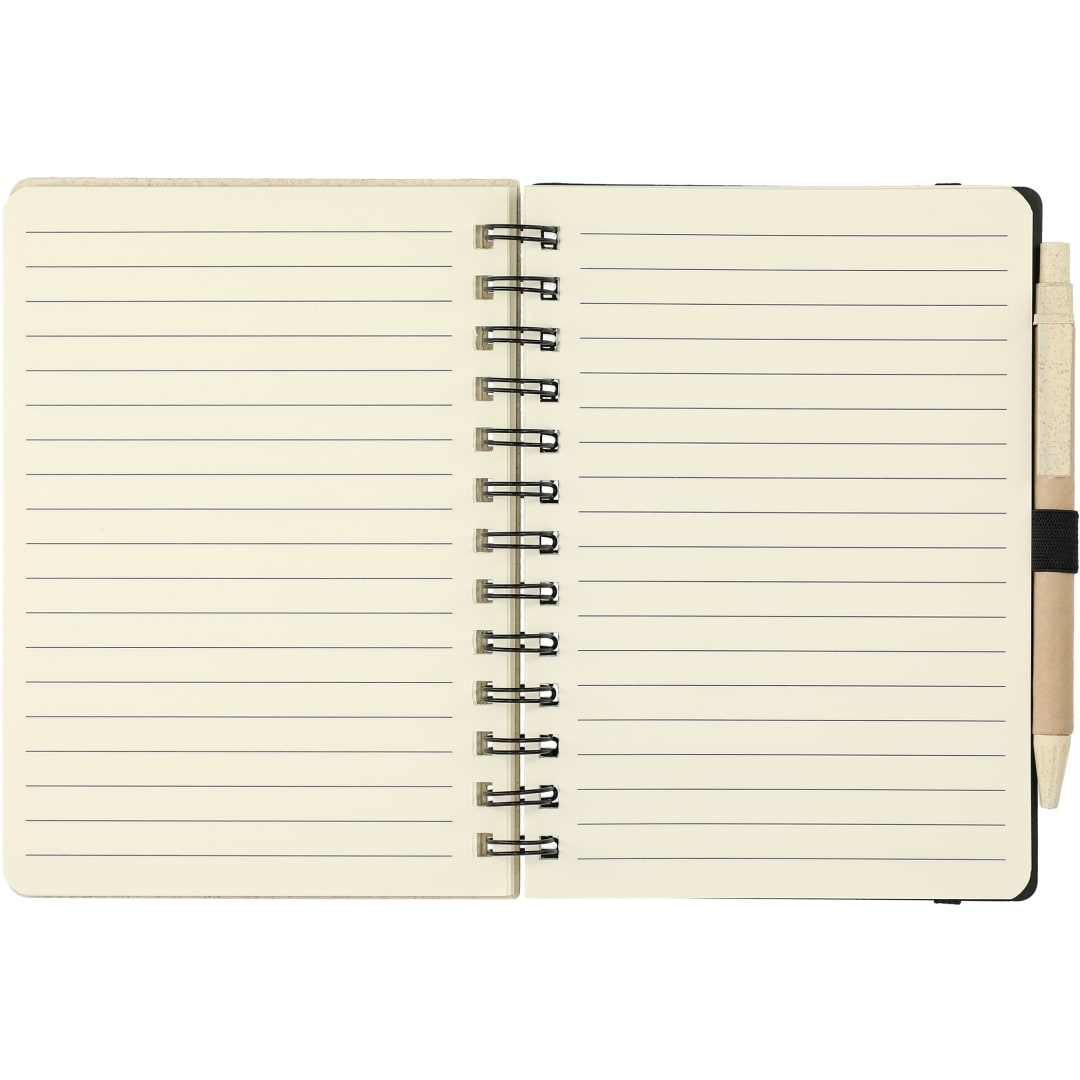 FSC® Mix 5" x 7" Wheat Straw Notebook with Pen