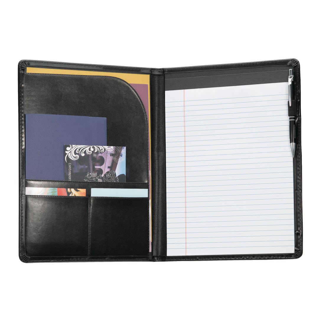 Front View of Black FSC® Mix Associate Padfolio