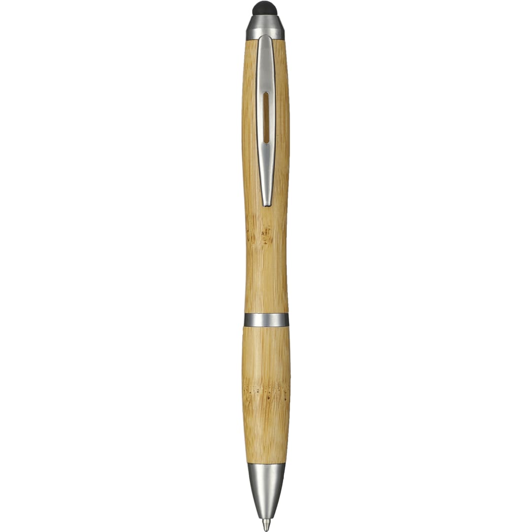 Front View of Natural FSC Bamboo Nash Stylus Pen