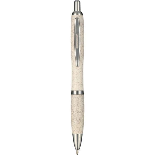 Front View of Black Nash Wheat Straw Ballpoint