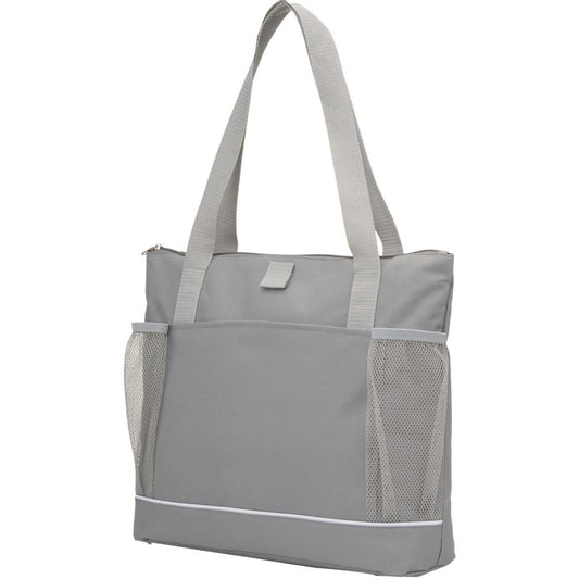Front View of Gray Arrival RPET Meeting Tote