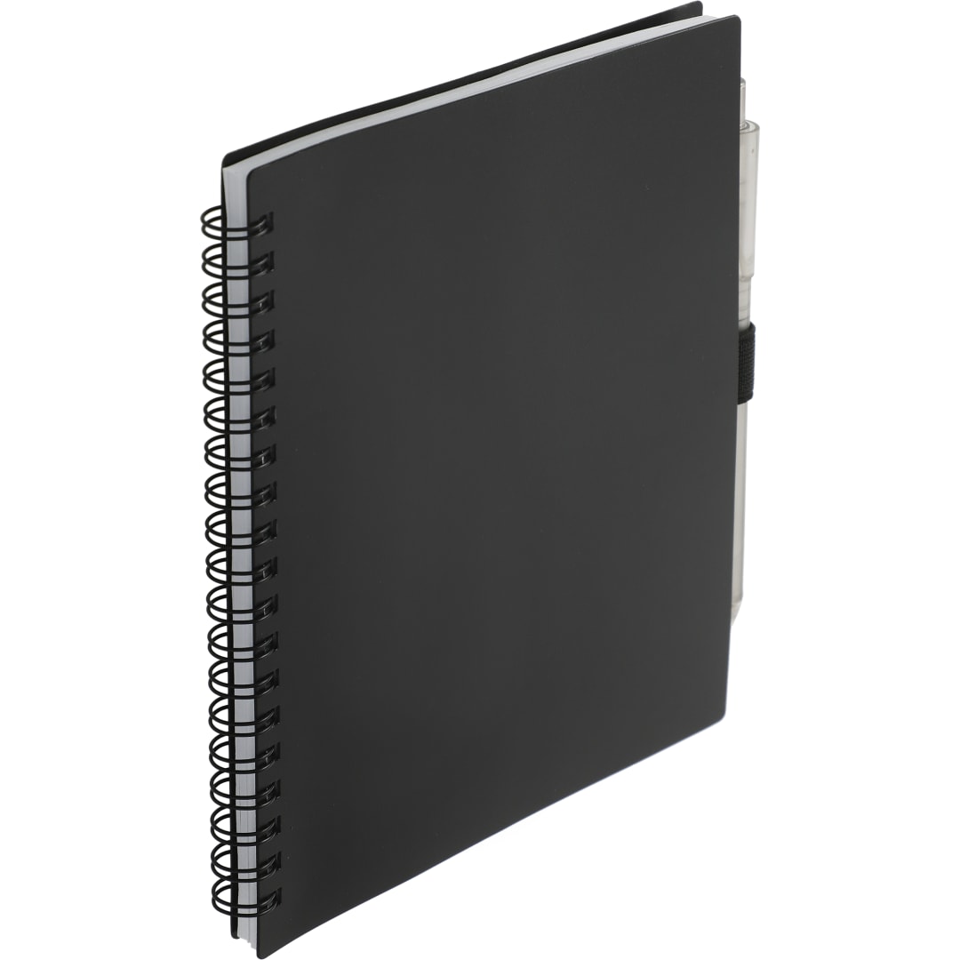 FSC® Recycled 5.5” x 7” Spiral Notebook w/ RPET Pe