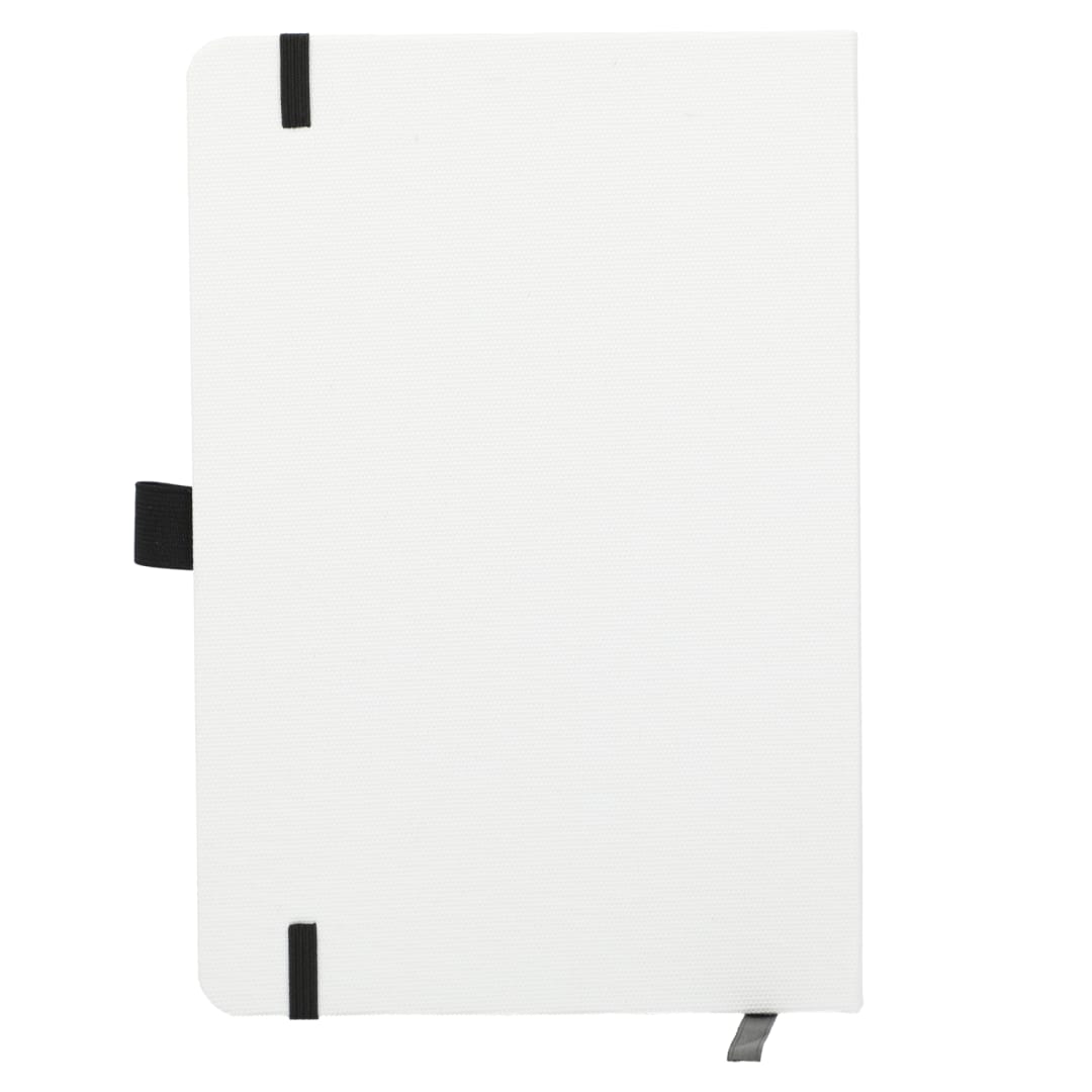 Front View of Black FSC® Recycled 5.5 x 8.5 Bamboo Fiber Bound Noteboo