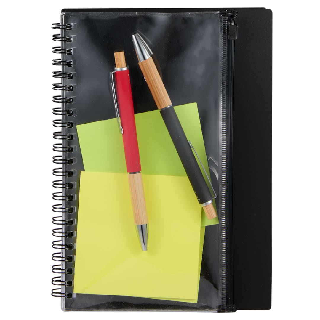 5.5" x 8.5" Spiral Notebook with Clear Pocket