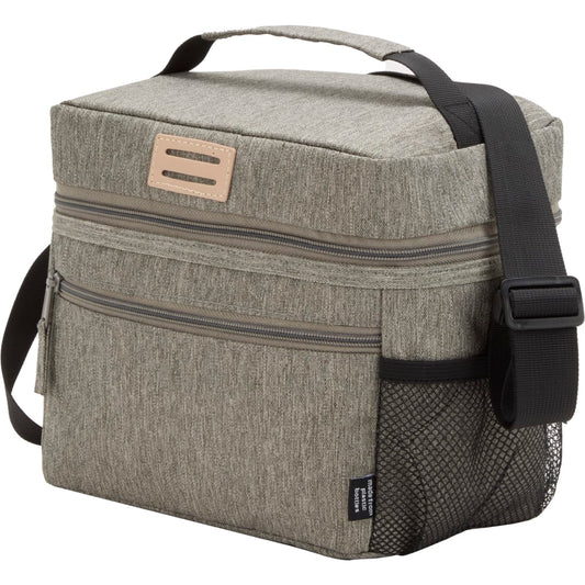 Front View of Gray The Goods Recycled 9 Can Lunch Cooler