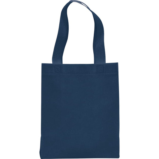 Front View of Black Challenger Mini Non-Woven Tote
