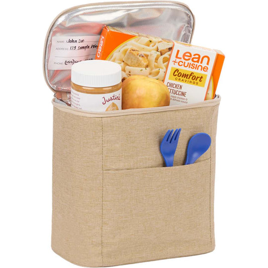 Front View of Gray Double Lined 9 Can Cooler