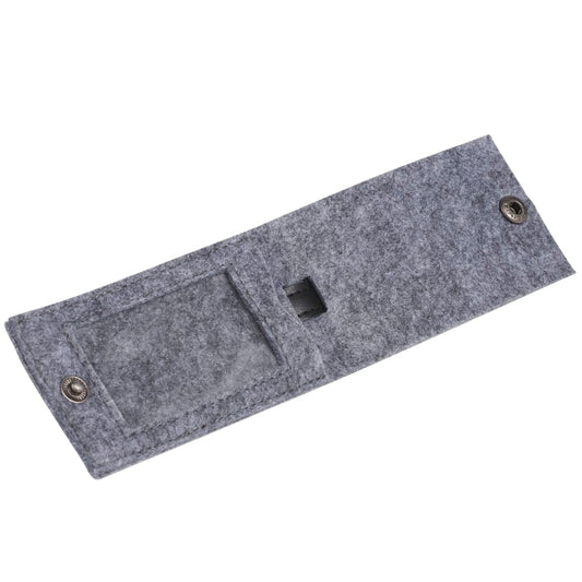 Gray THE GOODS™ Recycled Felt Luggage Tag