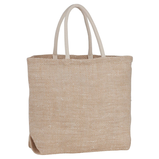 Herringbone Jute Tote