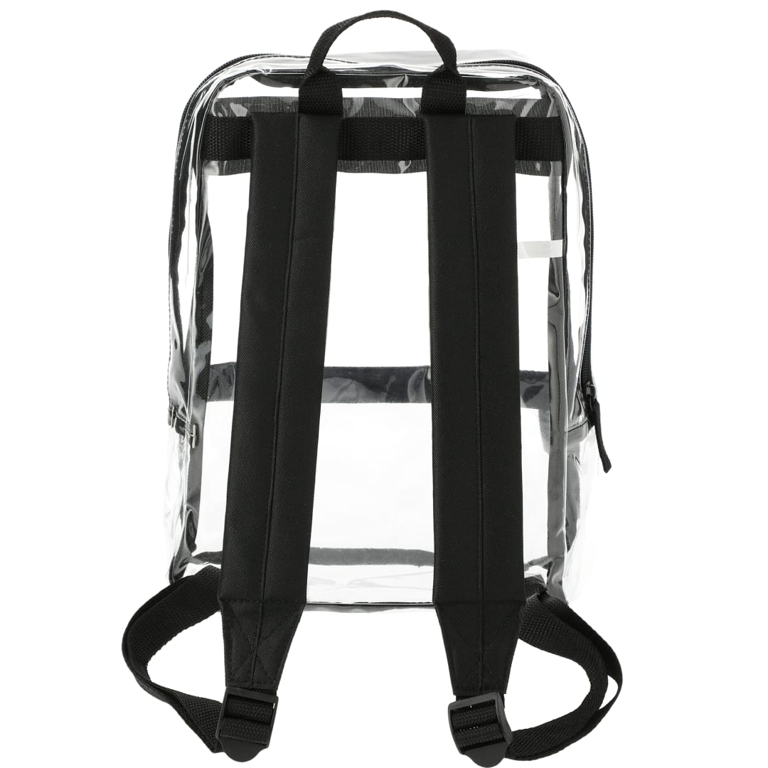 Front View of Black Rally Slim Backpack
