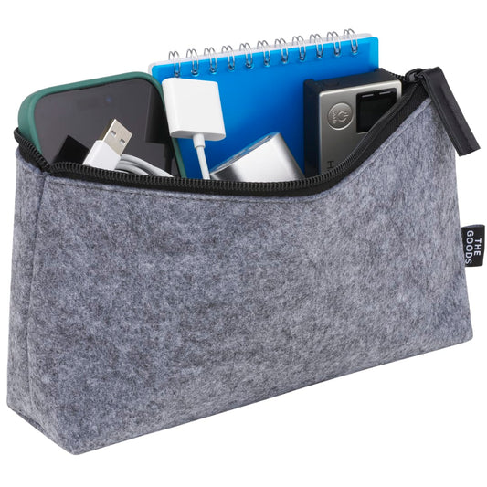 THE GOODS™ Recycled Felt Zippered Pouch