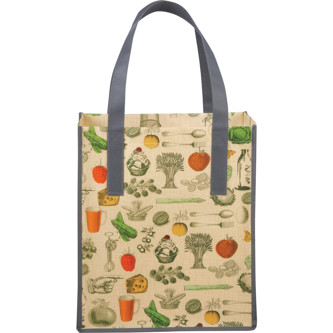 Big Grocery Vintage Laminated Non-Woven Tote