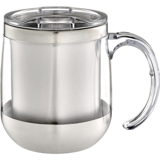 Front View of Clear Brew 14oz Desk Mug