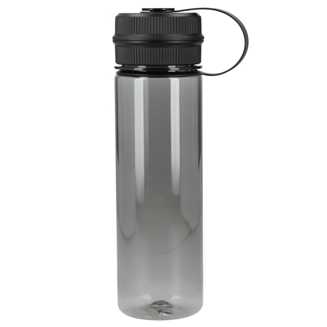 Front View of Gray Venture Recycled R-PET Sports Bottle 21oz