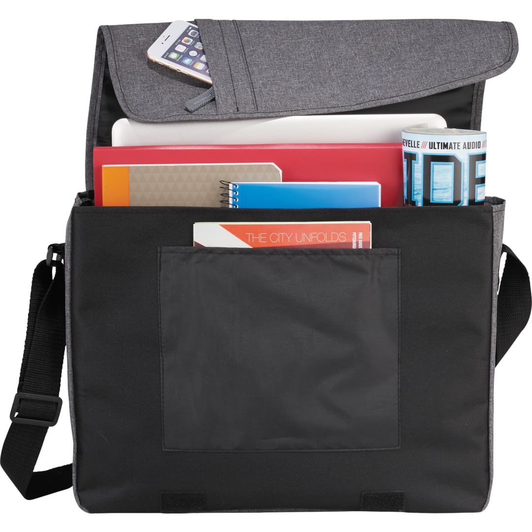 Front View of Gray Urban 15" Computer Messenger Bag