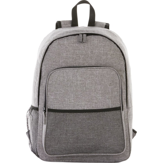 Front View of Gray Brandt 15" Computer Backpack