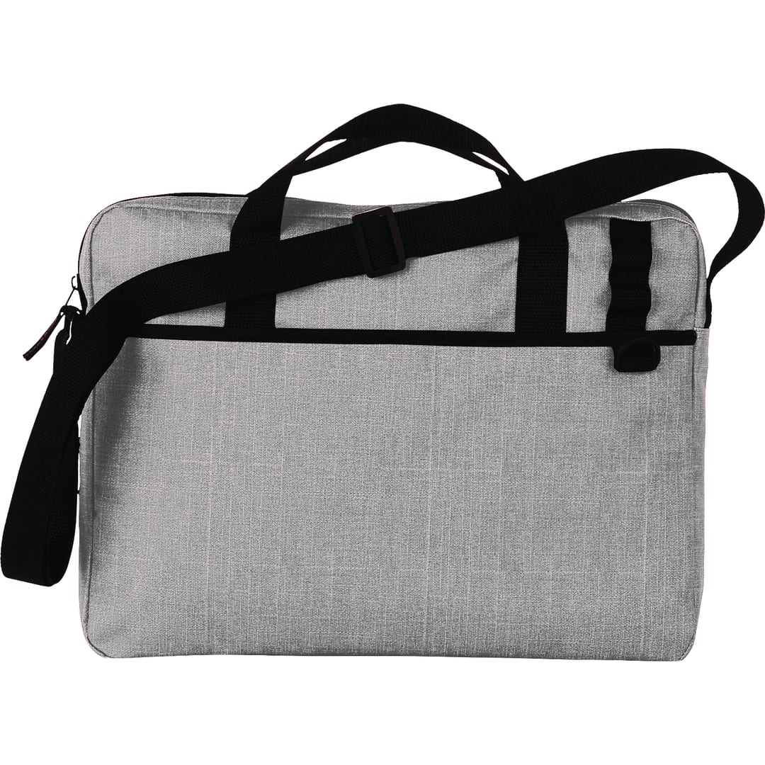 Front View of Gray Heather Briefcase