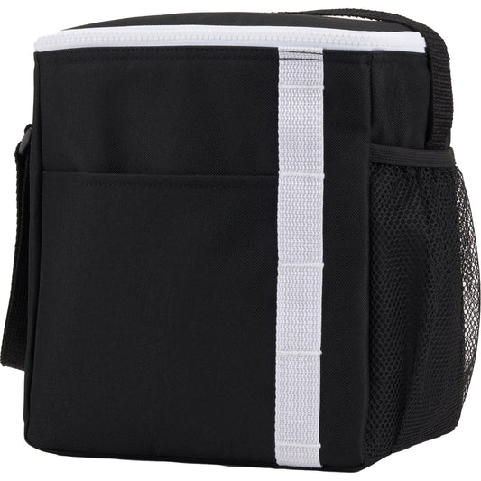 Front View of Black Accent Recycled 12 Can Lunch Cooler