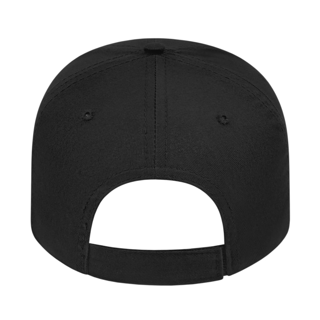 Front View of Black Cap America X-Tra Value Structured Cap