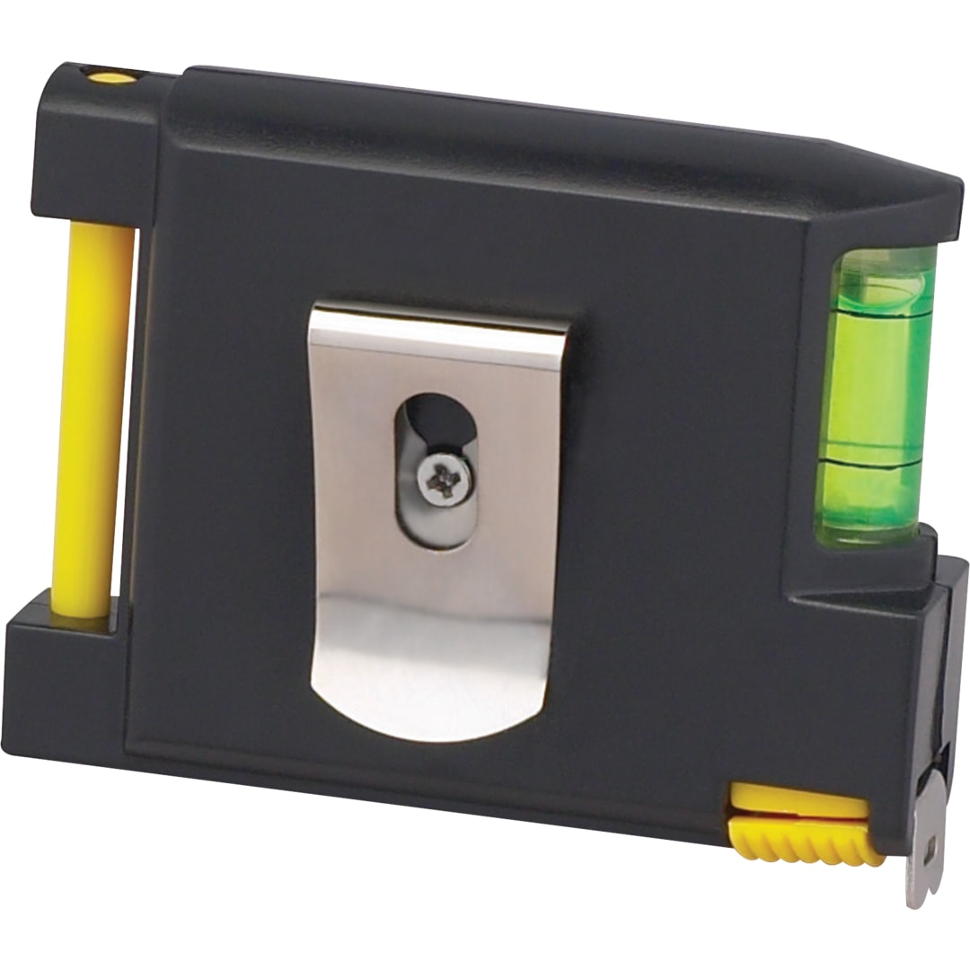 Front View of Black Combo 10 ft. Tape Measure and Level