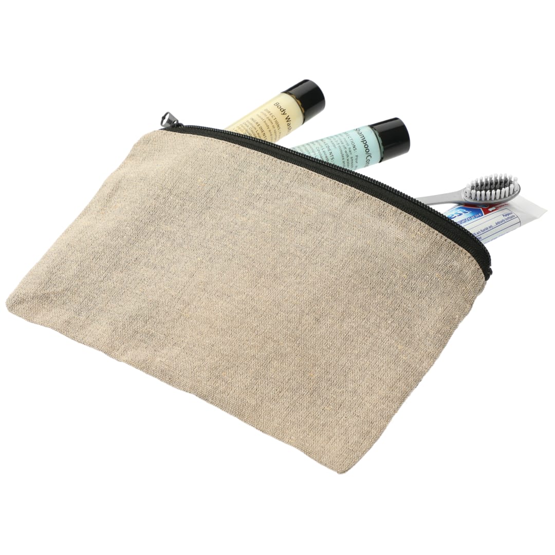 Front View of Natural Recycled 5oz Cotton Twill Pouch