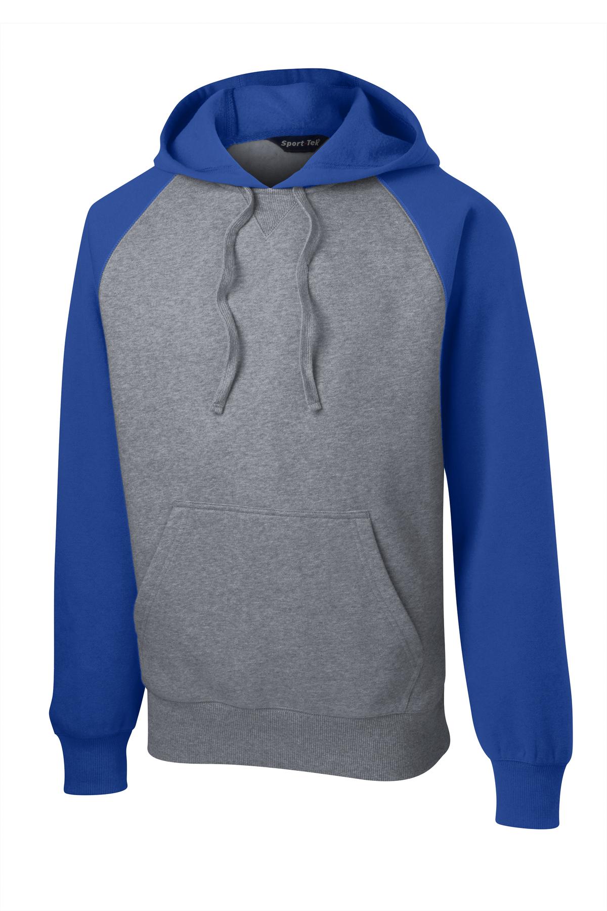 Sport-Tek Raglan Colorblock Pullover Hooded Sweatshirt. ST267
