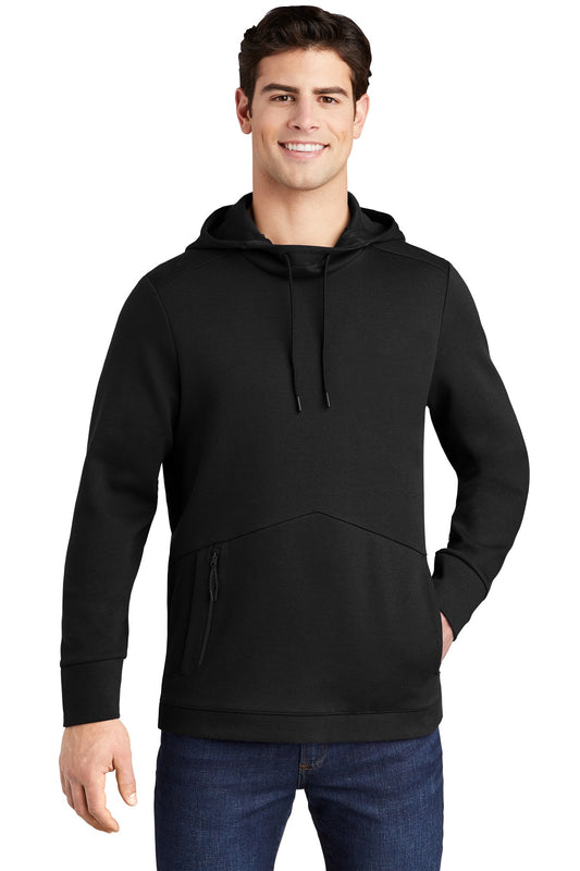 Front View of Black Sport-Tek Triumph Hooded Pullover ST280 - XS
