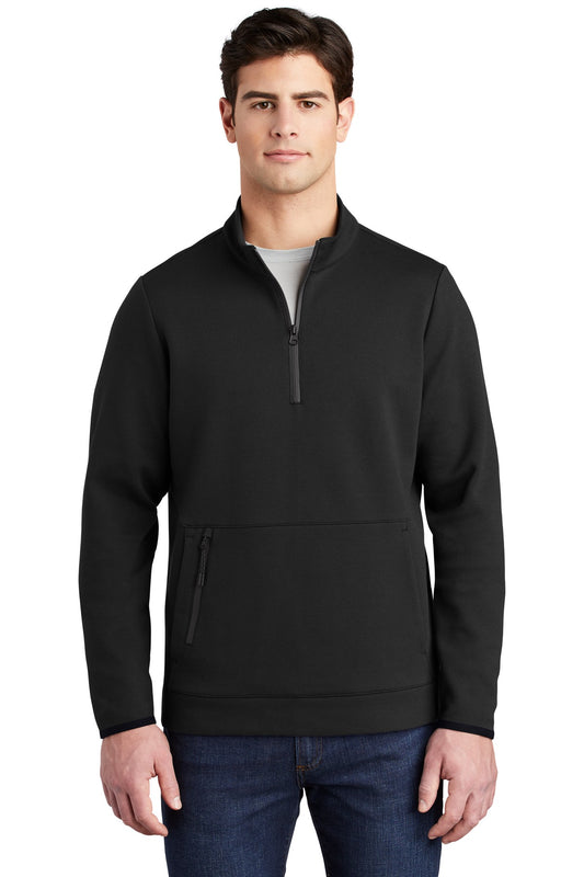 Front View of Black Sport-Tek Triumph 1/4-Zip Pullover ST281 - XS