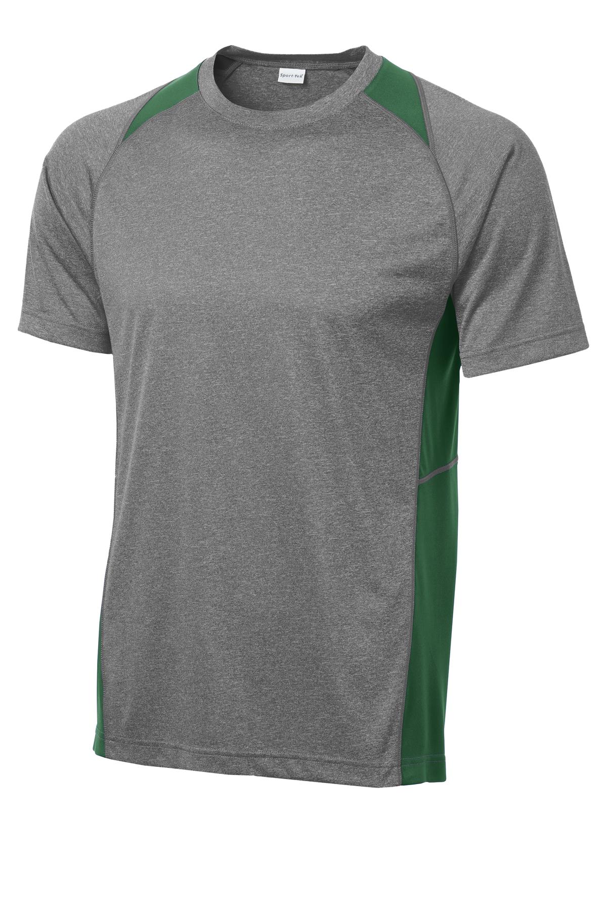 Sport-Tek Heather Colorblock Contender Tee. ST361