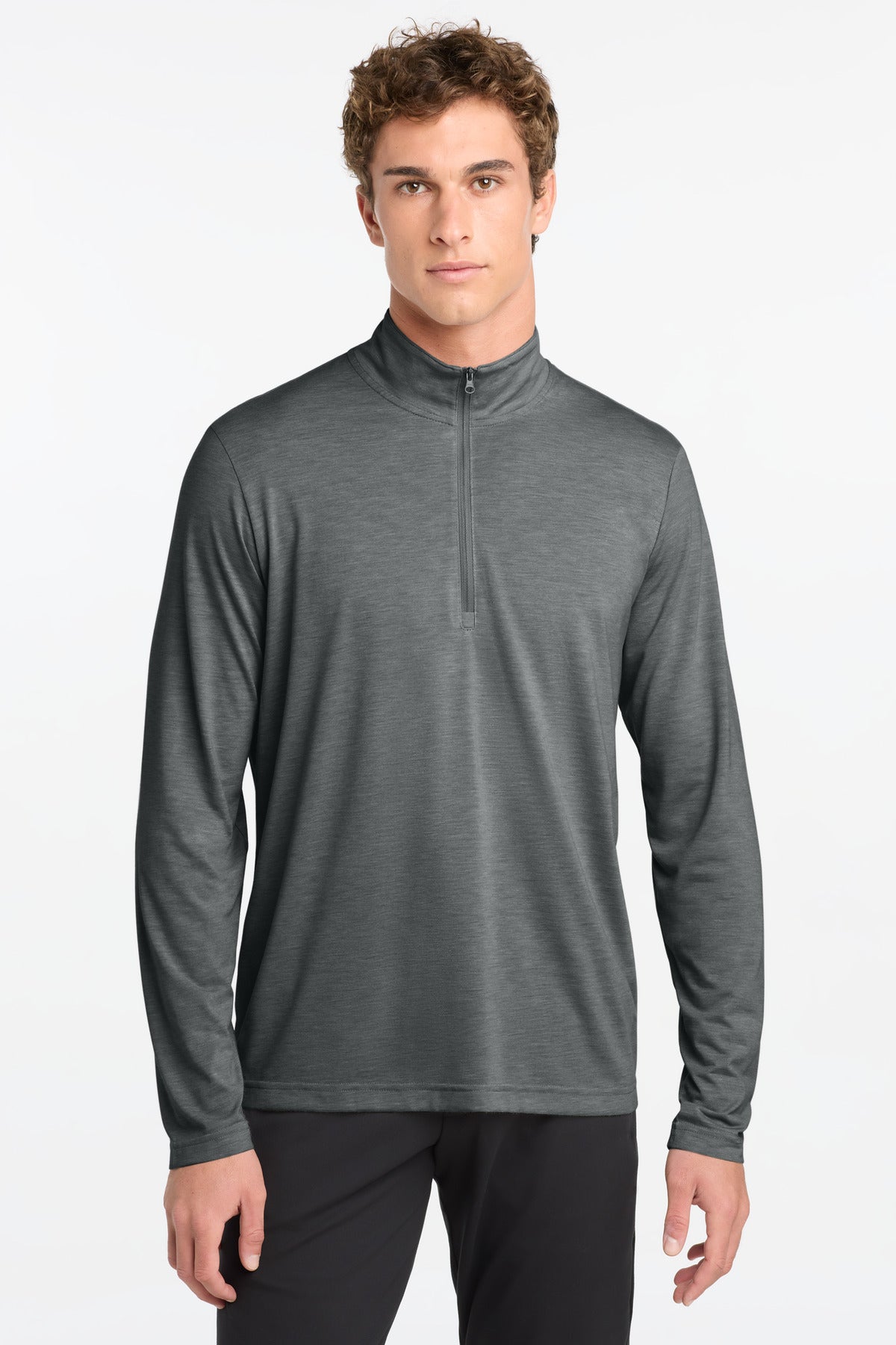 SanMar ST407_darkgreyheather_model_front.jpg