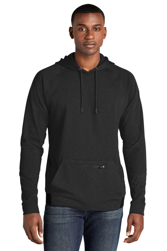 Front View of Black Sport-Tek PosiCharge Strive Hooded Pullover ST571 - XS