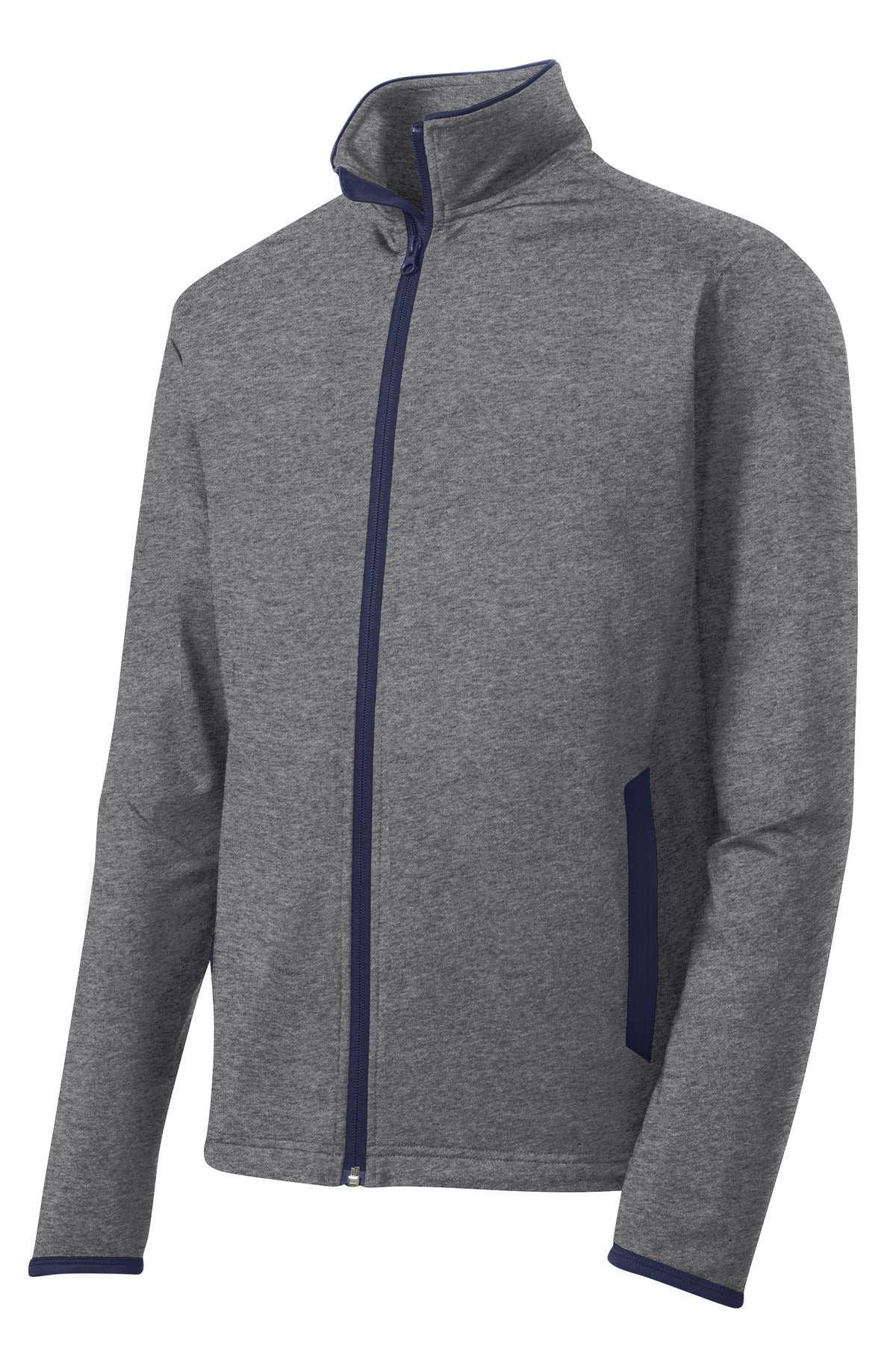 Sport-Tek Sport-Wick Stretch Contrast Full-Zip Jacket. ST853