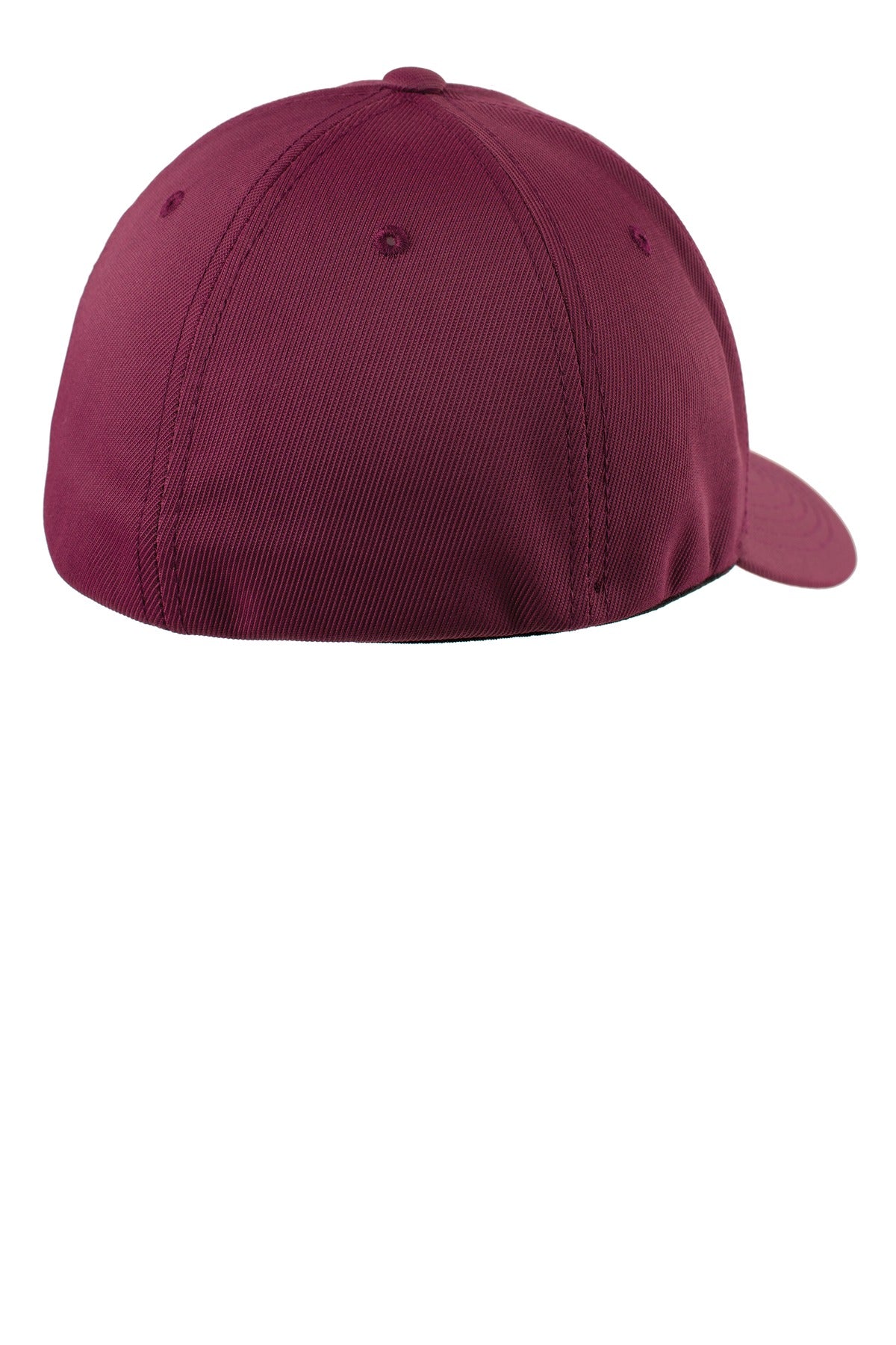 Rear View of Maroon Sport-Tek Flexfit Performance Solid Cap. STC17 - L/XL
