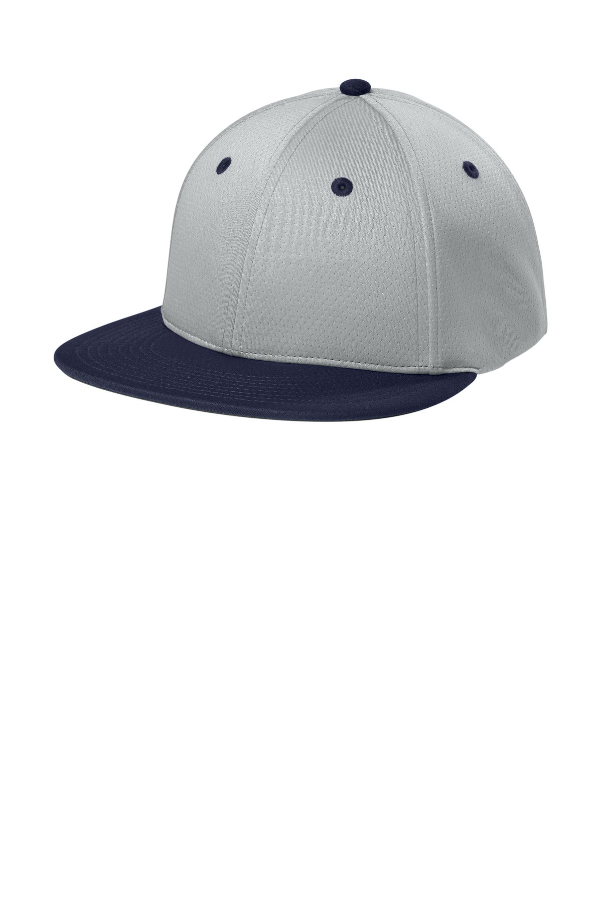 SanMar STC70_silvertruenavysilver_hat_left.jpg