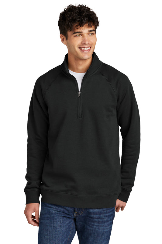 Front View of Black Sport-Tek Drive Fleece 1/4-Zip Pullover STF202 - XS