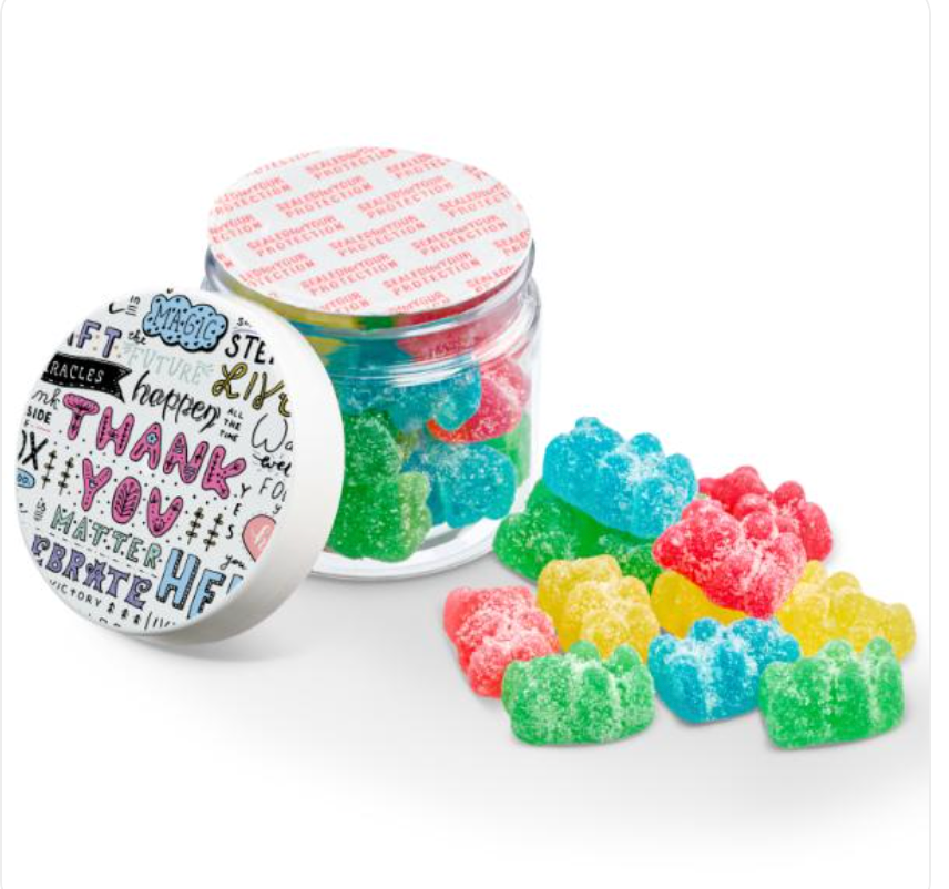 2 oz jar of sour Gummy Bears