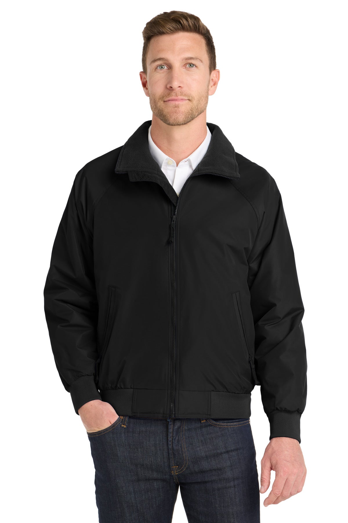 SanMar TLJ754_trueblacktrueblack_model_front.jpg