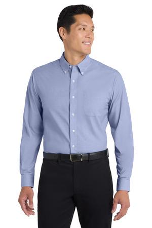 Chambray Blue Port Authority Tall Crosshatch Easy Care Shirt. TLS640 - LT