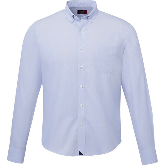 Front View of Blue UNTUCKit Hillside Select WF Long Slv Shirt-Men's - S