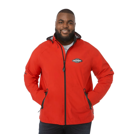 Front View of Red Men's ORACLE Softshell Jacket - S
