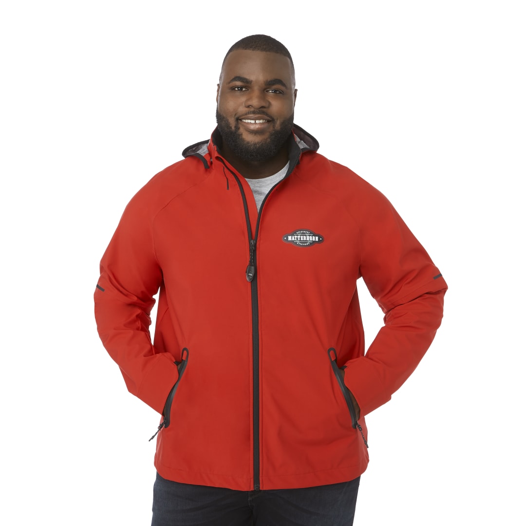 Front View of Red Men's ORACLE Softshell Jacket - S