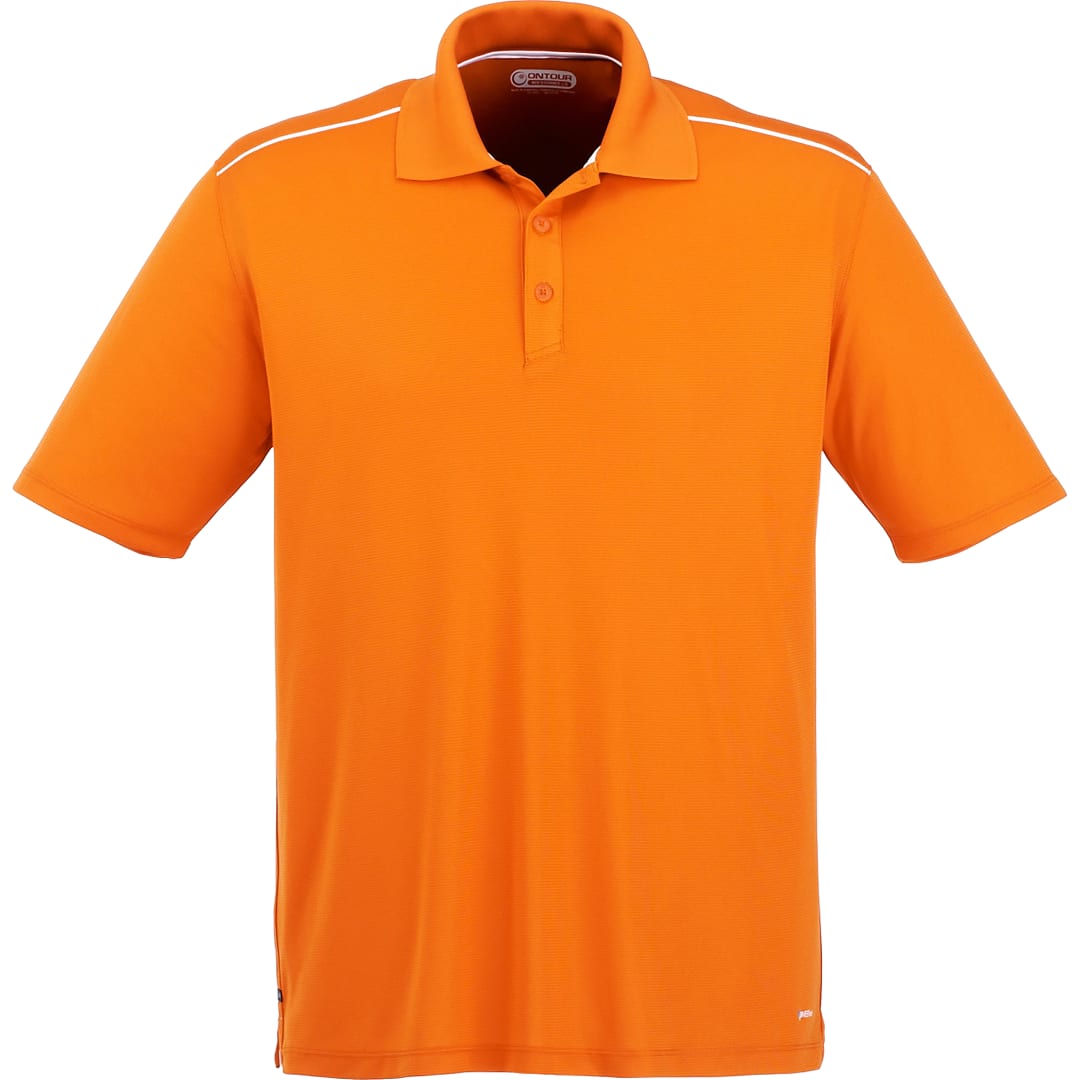 Front View of Orange Men's Albula SS Polo - S
