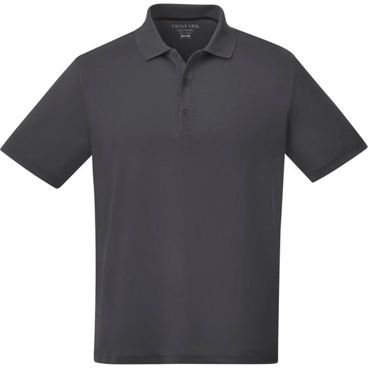 Front View of Grey Mens OTIS SS Polo - S