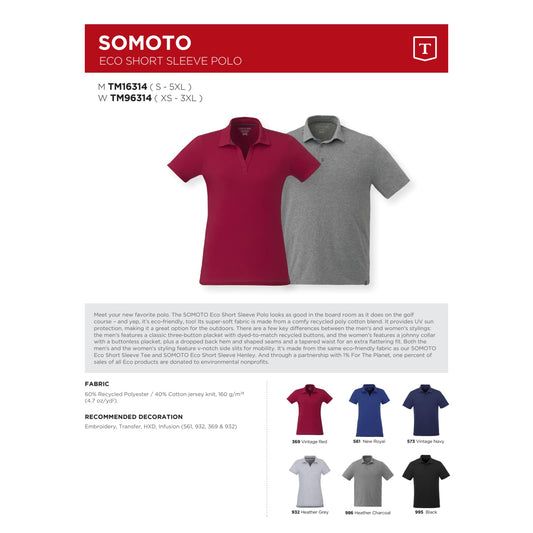 Men's SOMOTO Eco Short Sleeve Polo