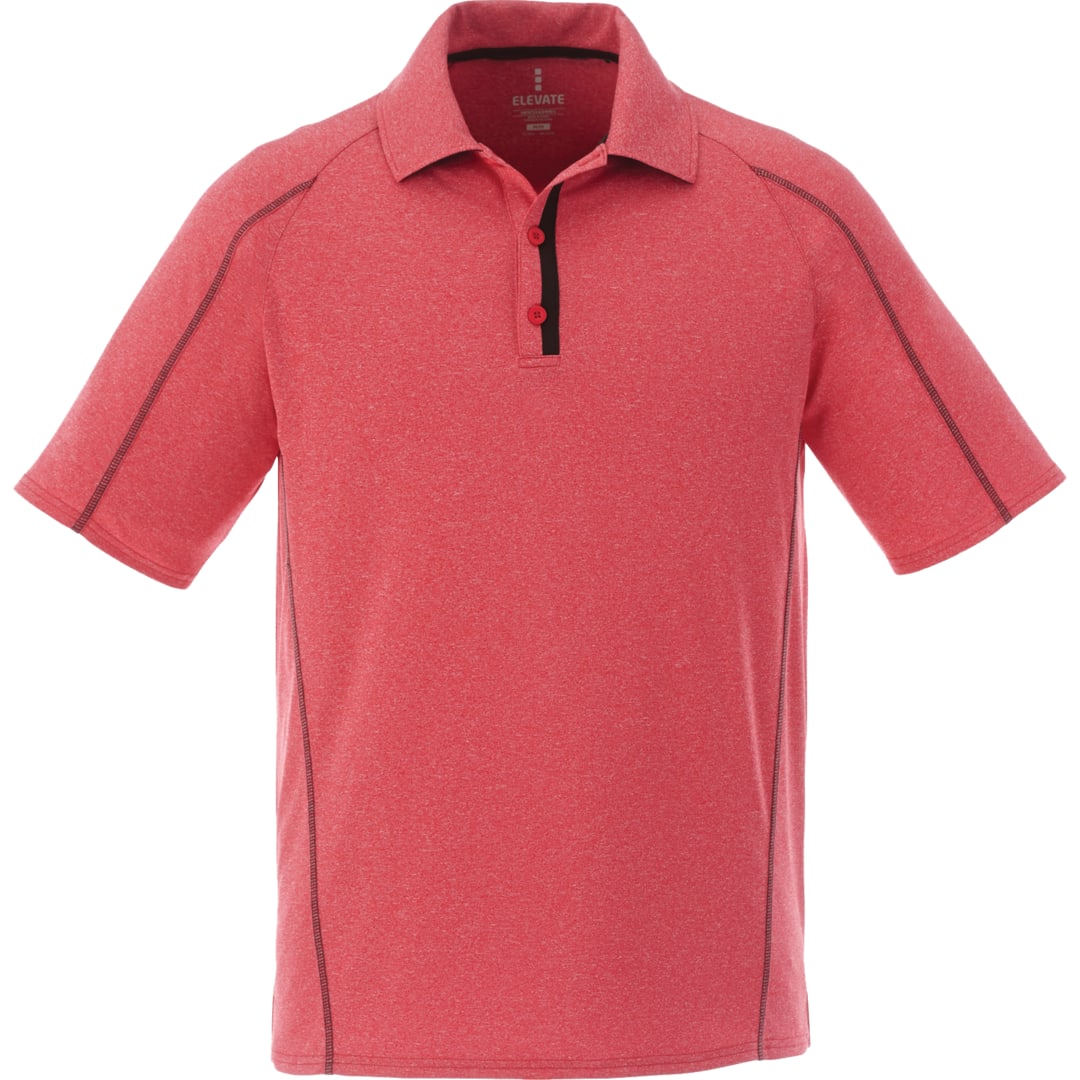 Front View of Red Men's MACTA Short Sleeve Polo - S