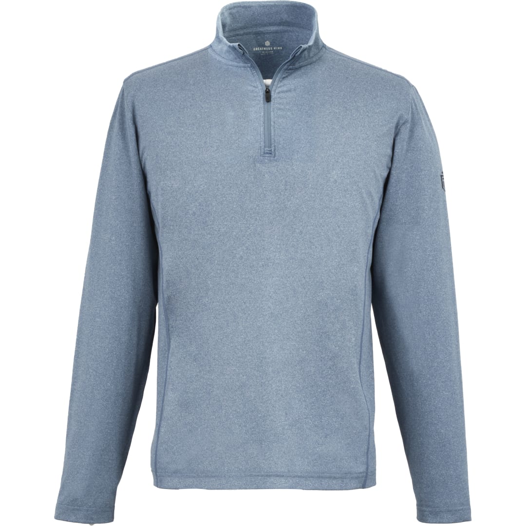 Front View of Blue Greatness Wins Core Tech Quarter Zip - Men's - S