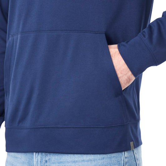Front View of Blue Men's LAVAR Eco Knit Hoody - S